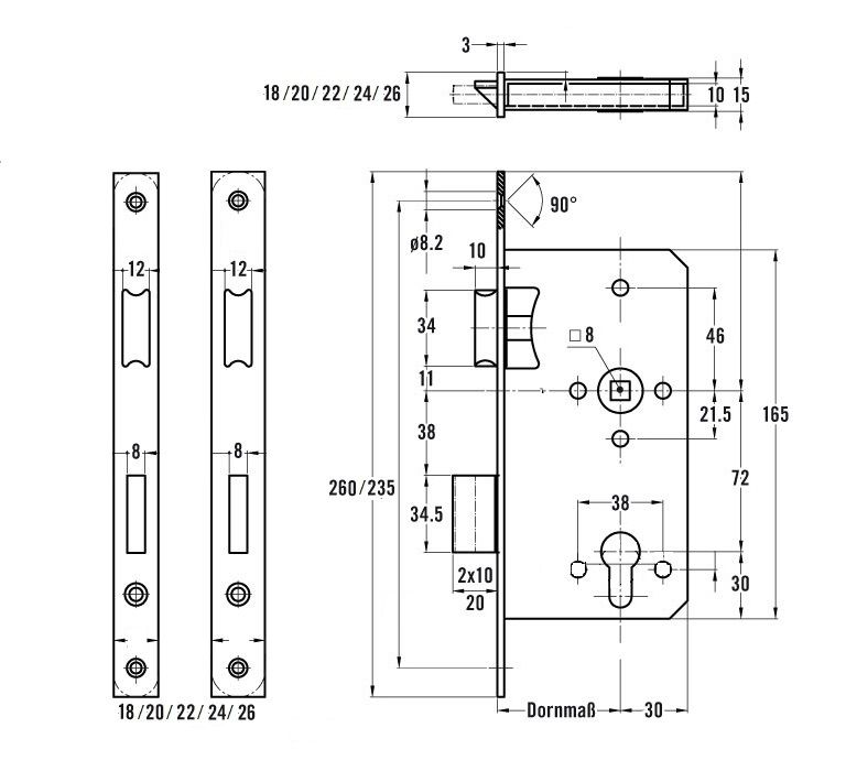 Objekteinsteckschloss System