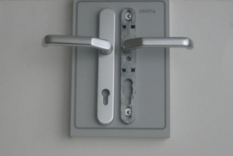 Drückergarnitur Tür Schmalrahmen Aluminium PZ 92 Türen aus Alu